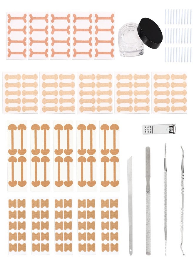 Sinbana 55pcs Ingrown Toenail Set, Include Breathable In-Growing Toenail Strips Curved Toes Patches Lifting Pedicure Tools & Pads Suitable for Home Pedicure - Image 1